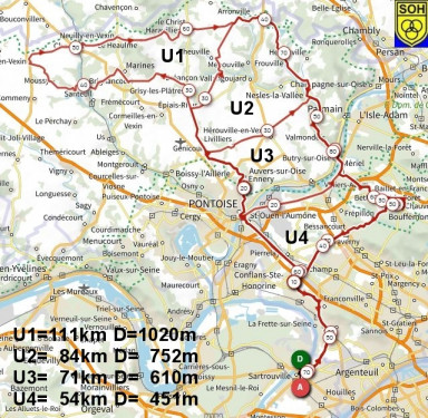 Sortie Club circuit U à 8h30