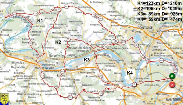 Sortie Club circuit K à 8h30