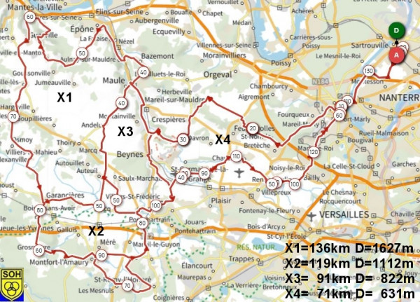 Sortie Club circuit X à 8h30